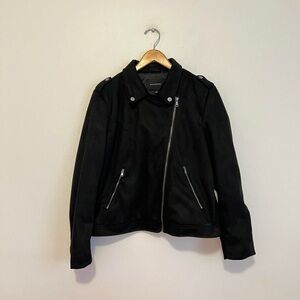 Black Suede Moto Jacket